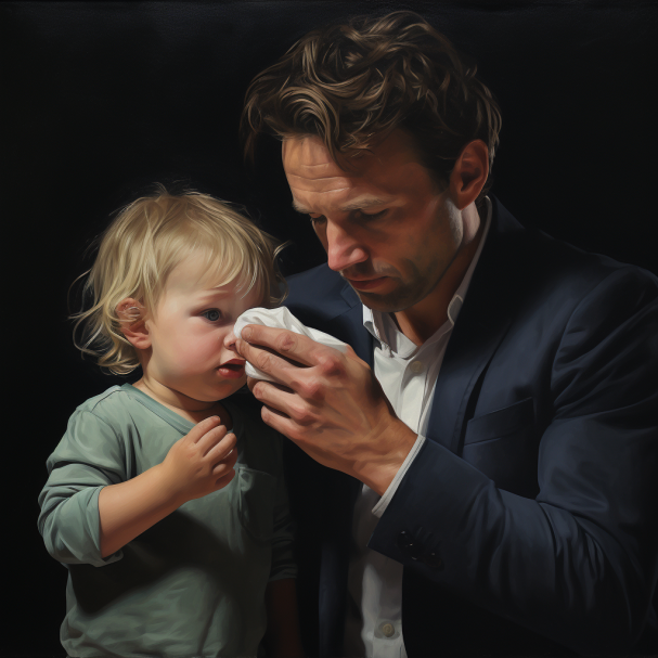 jamie128 a toddler with a tissue pressed gently against one nos be84c304 6dfe 4b21 b06d a4c519c8b14f